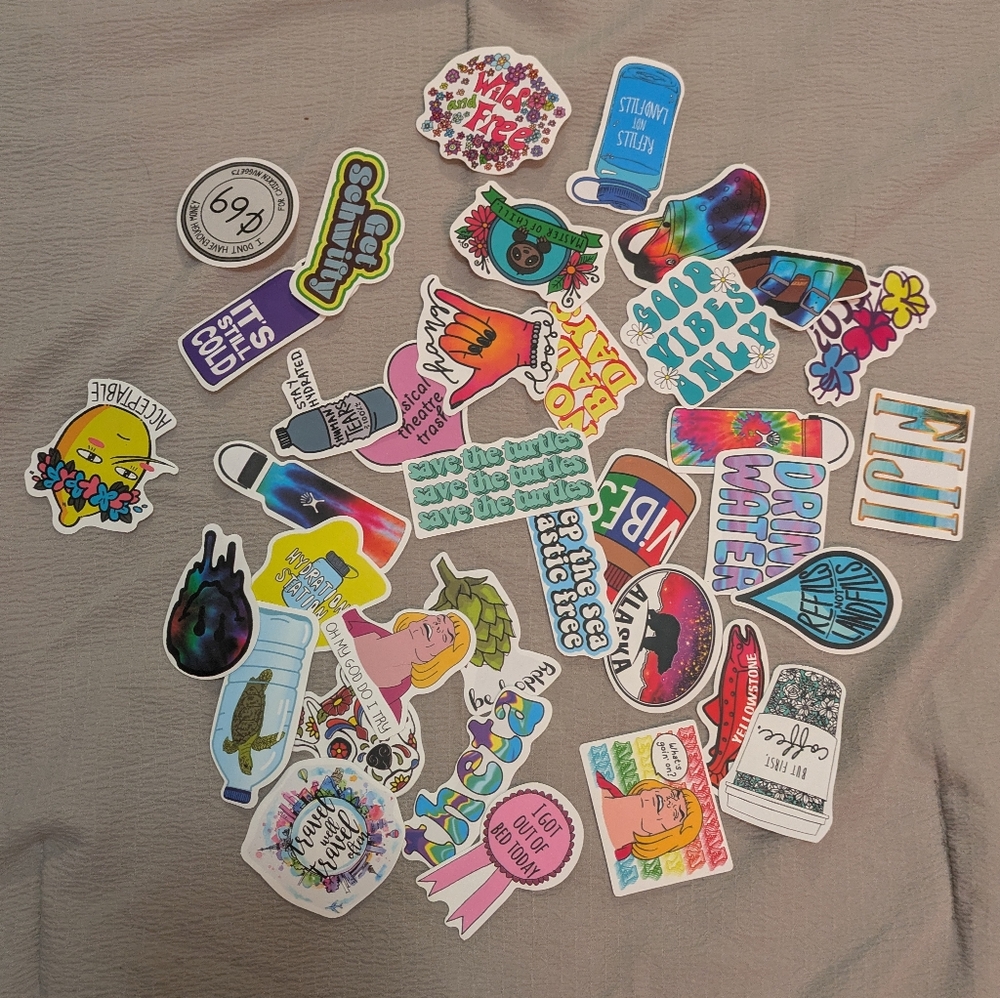 Vibrant Phone Accessory Sticker Set with Fun Designs